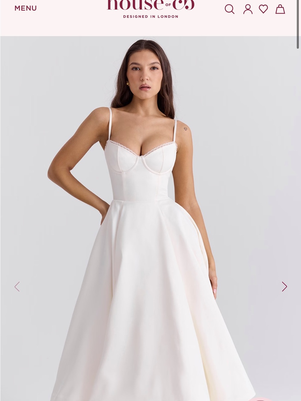 BRAND NEW HOUSE OF CB MADEMOISELLE

White Tulle Midi Dress